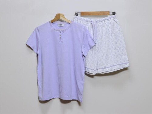 Pijama Mujer Flores Lila
